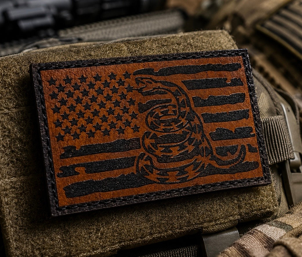 Patch- Gadsden distressed flag