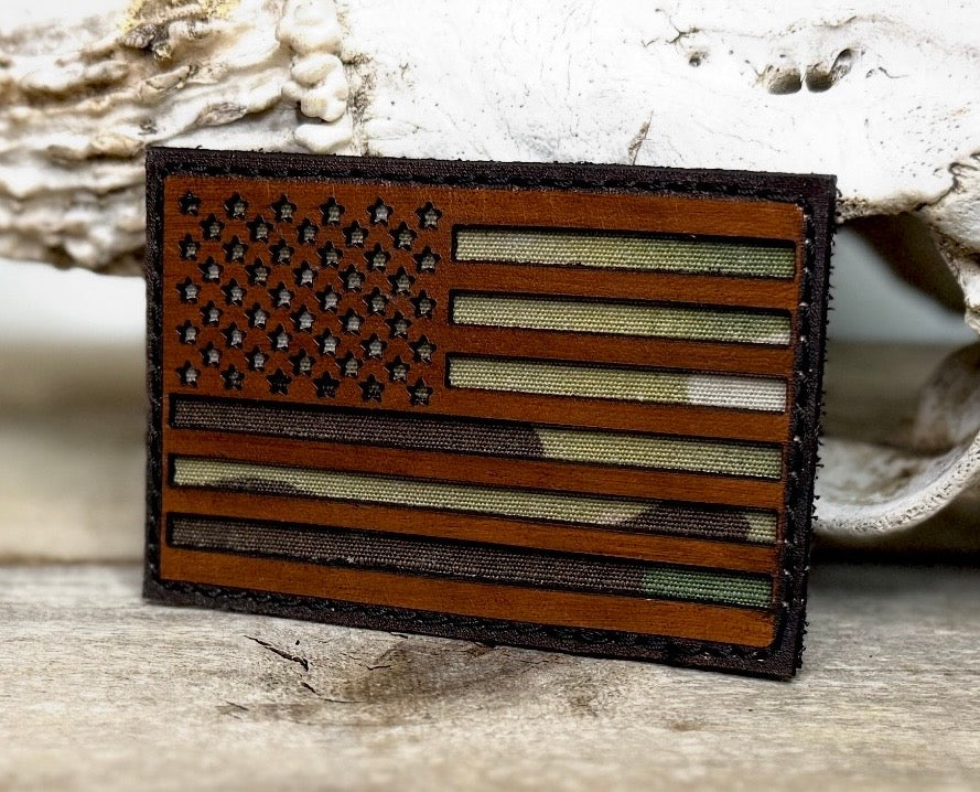 Patch- American flag multicam