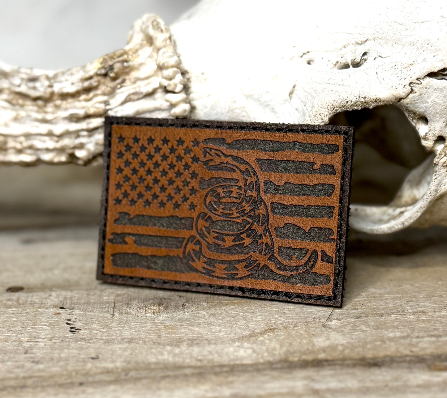 Patch- Gadsden distressed flag
