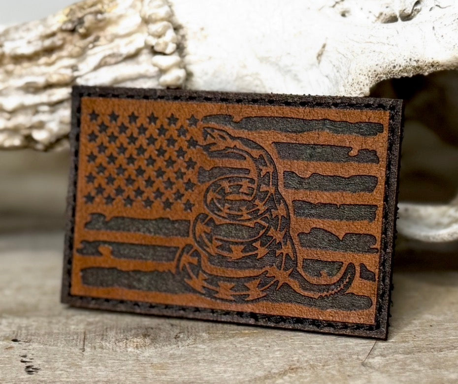 Patch- Gadsden distressed flag