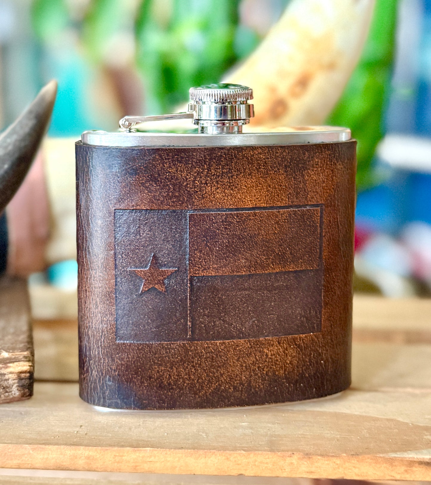 Flask- Texas flag, personalized