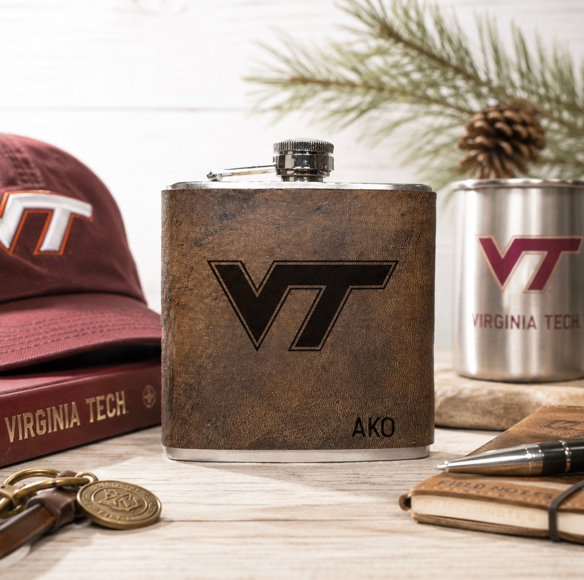 Flask - Personalized College Logo