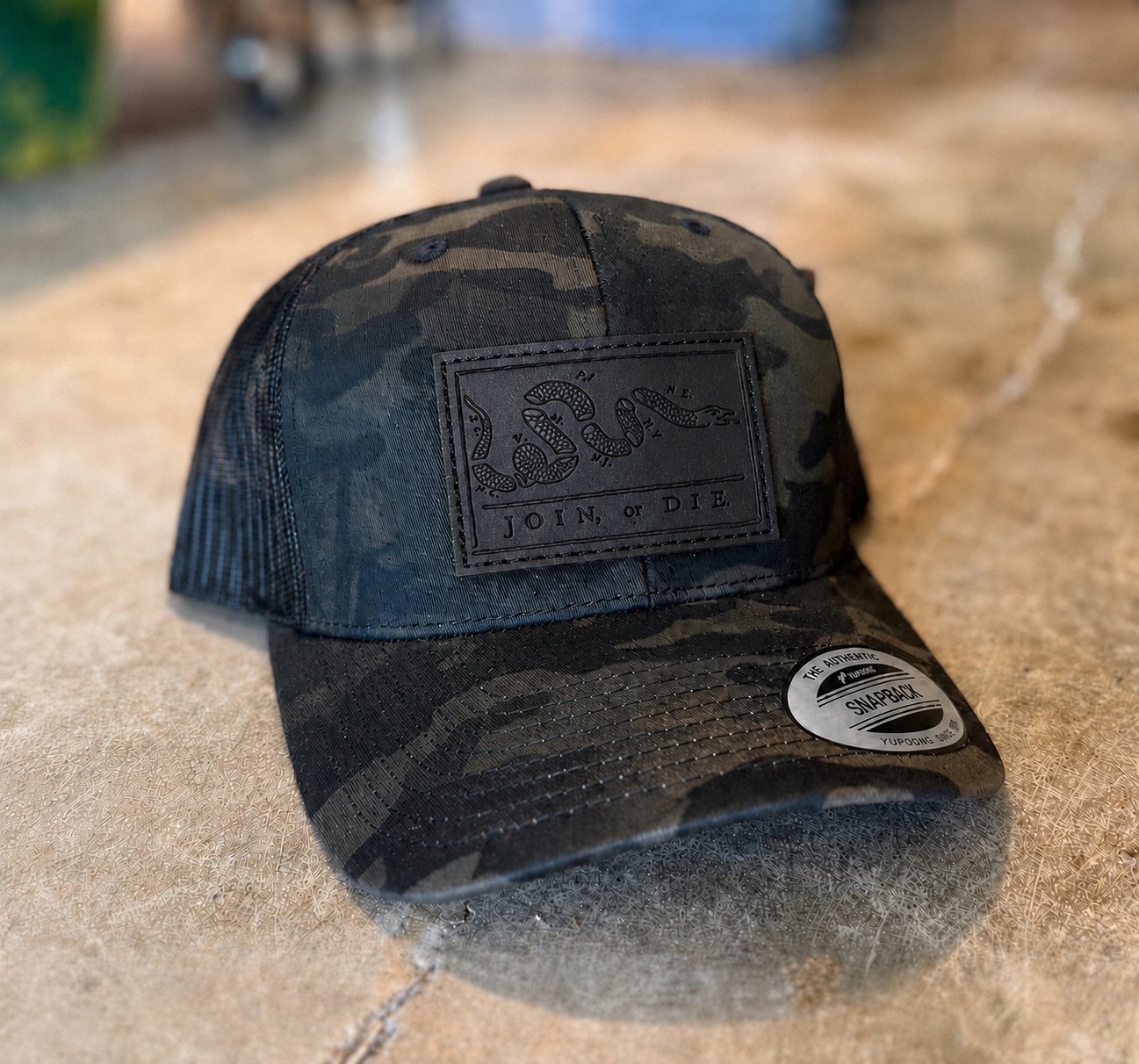 Trucker Hat- Join or Die - Multicam Black