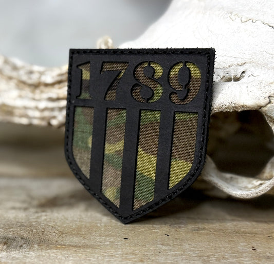 1789 leather and multicam patch