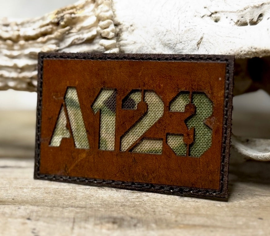 Patch - Custom leather and multicam callsign patch