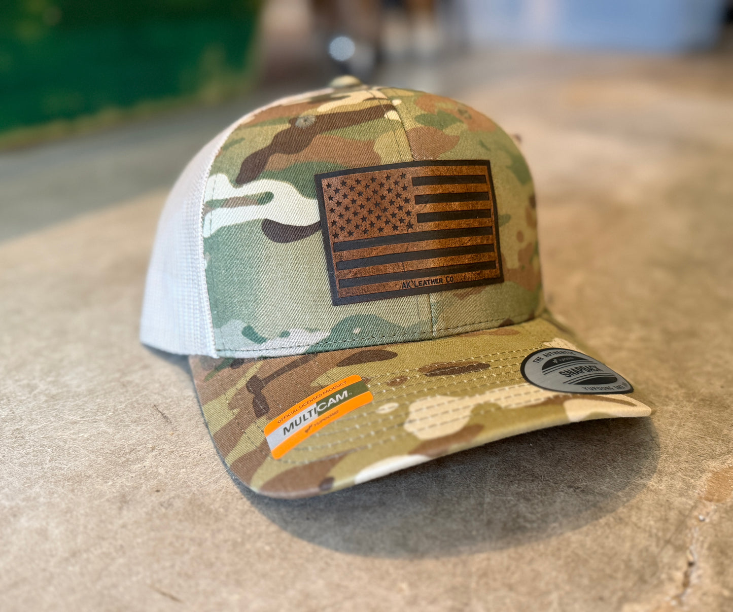 Trucker Hat- American Flag - multicam