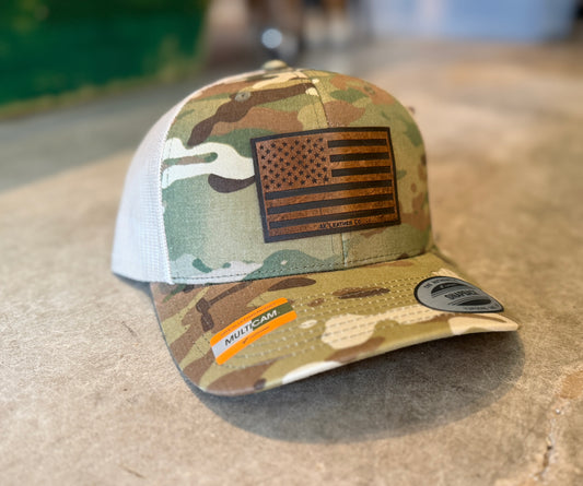 Trucker Hat- American Flag - multicam