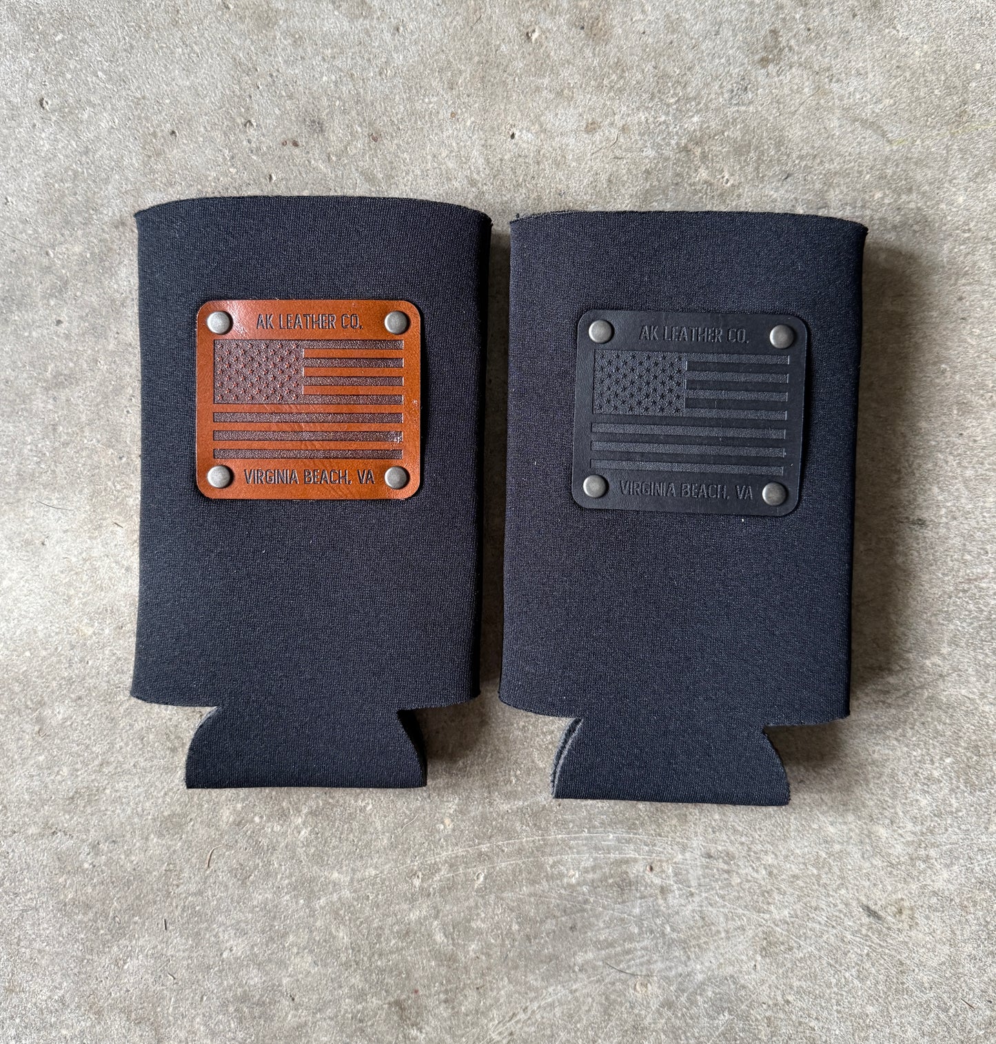 Koozie (slim can)- flag