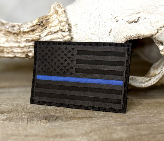 Patch- Thin Blue Line Flag